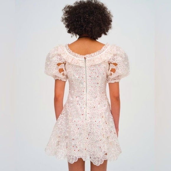 For Love and Lemons Aphrodite Embroidered Mini Dress Size XS NEW - Picture 5 of 16